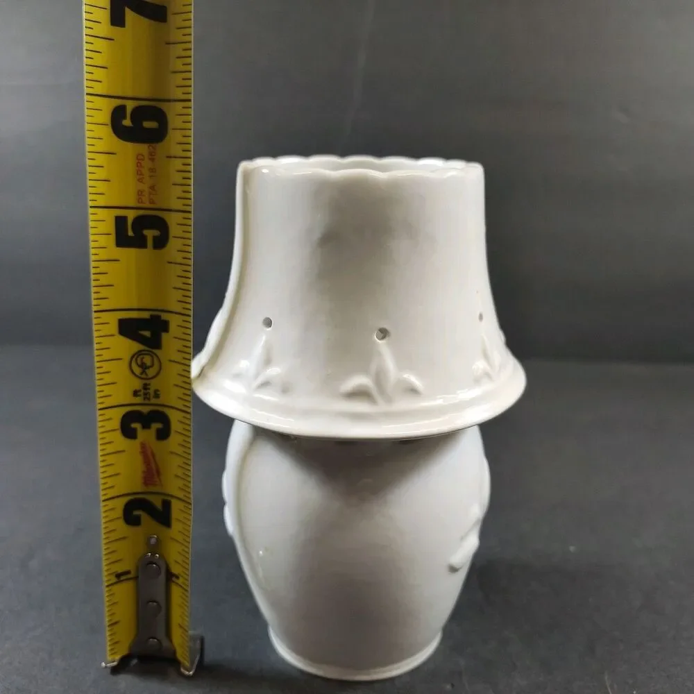 Ceramic 2pc Fairy Lamp Candle Holder Tea light Votive WHITE/IVORY